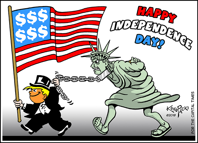Happy Independence Day - Huck/Konopacki Cartoons