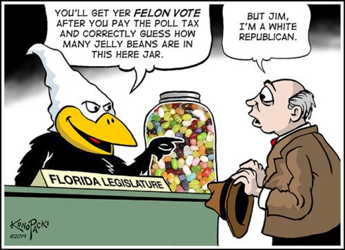 Jim Crow Poll Tax Huckkonopacki Cartoons 4131